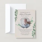 Death Ceremony Invitation Card