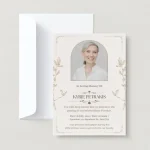 Death Ceremony Invitation Card - Image 3